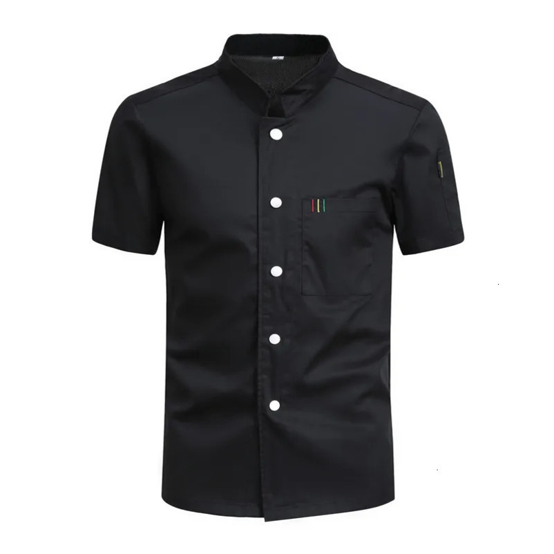 Short Sleeve White Chef Uniform Cook Shirt Men Women Restaurant el Costume Kitchen Bakery Unisex Waiter Work Clothing 250611