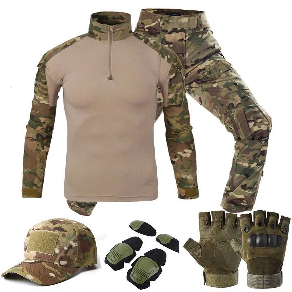 Tactical Suits Milit Uniform Outdoor Camo Suit Hunting Shirts Pants Men Safari Fishing Trainning Airsoft Paintball Clothes Sets W250928