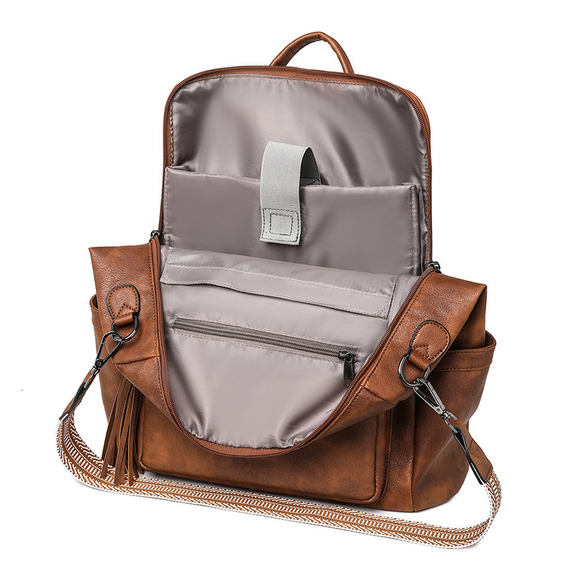 Pu Leather Diaper Bag Backpack Waterproof Bag for Stroller Baby Mummy Bags PU Nappy Bag Large Capacity Bottle bag 250305