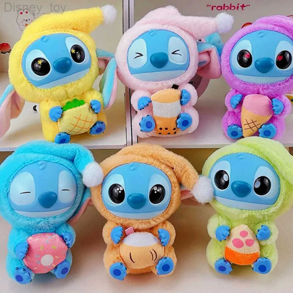 Disney kawaii Nwe Stitch Blind Box Bag Eat Some ThingBefore Sleep Series Vinyl Pendant Cute DollMystery Box Fluffy Doll Surprise Gift H250928