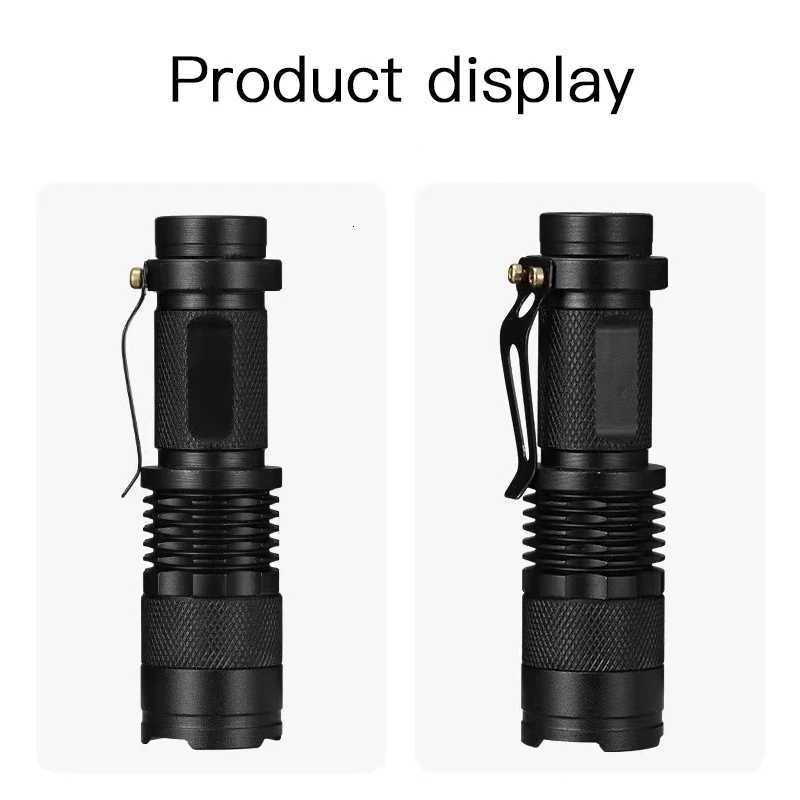Mini Flashlight LED Flashlight 3 Modes Adjustable Handheld Tactical Flashlight for Camping Hiking Outdoor Work D2509281