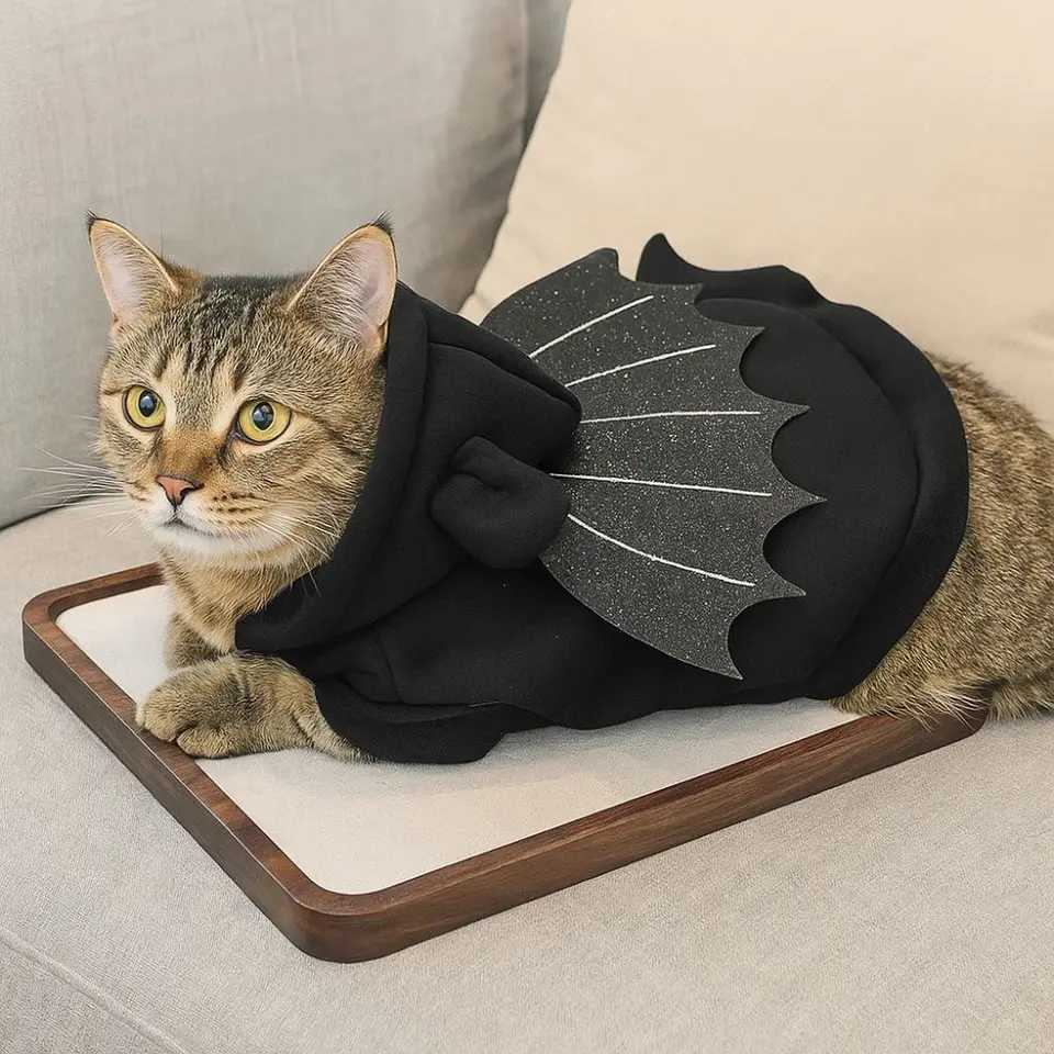 Pet Supplies Casual Halloween Pet Clothes Fashion Soft Dog Bat Hoodie Warm with Wings Pet Cosplay Clothes Pet Show X250928