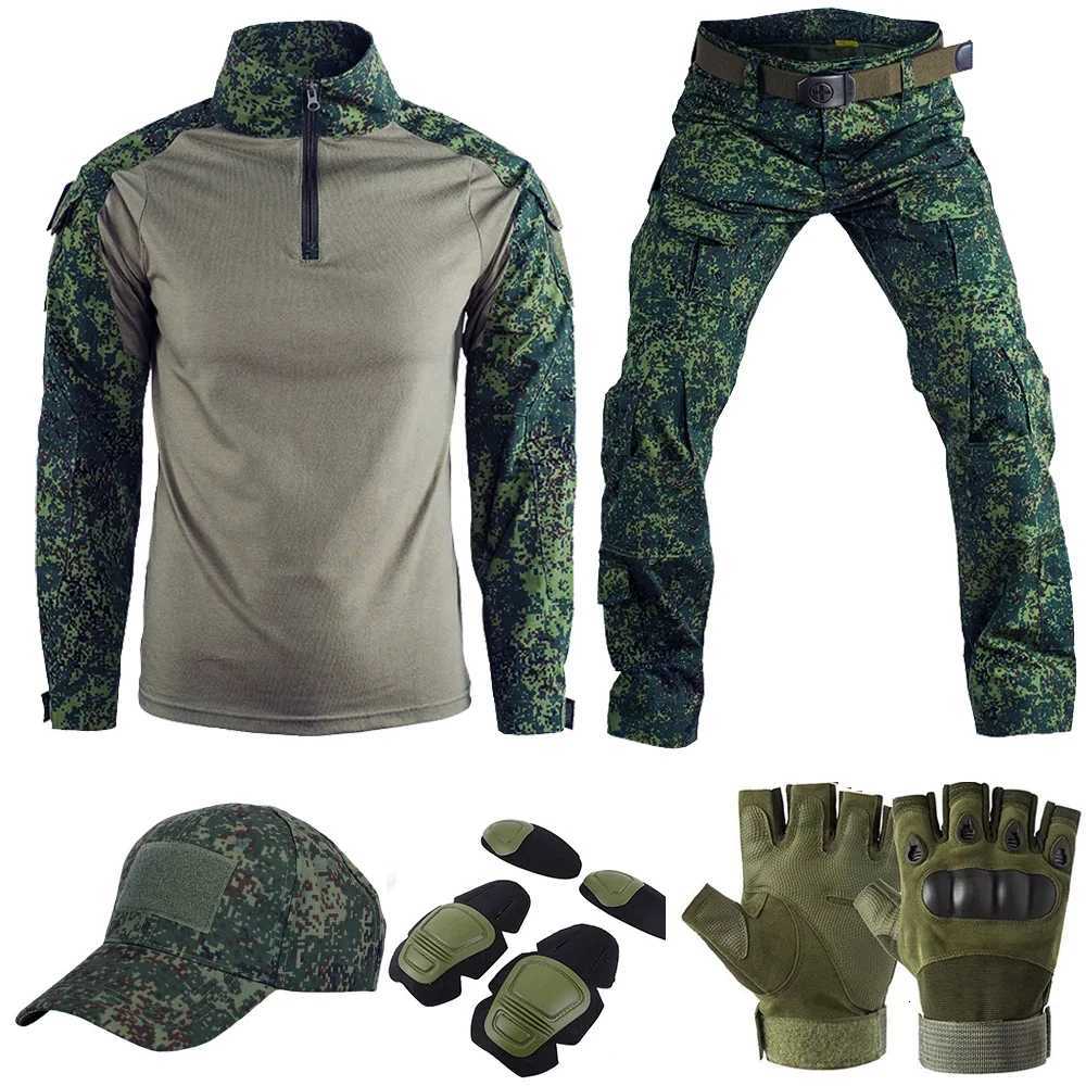 Tactical Uniform Milit Outdoor Camo Suit Hunting Shirts Pants Fishing Trainning Suit Airsoft Paintball Hunting Clothes Sets W250928
