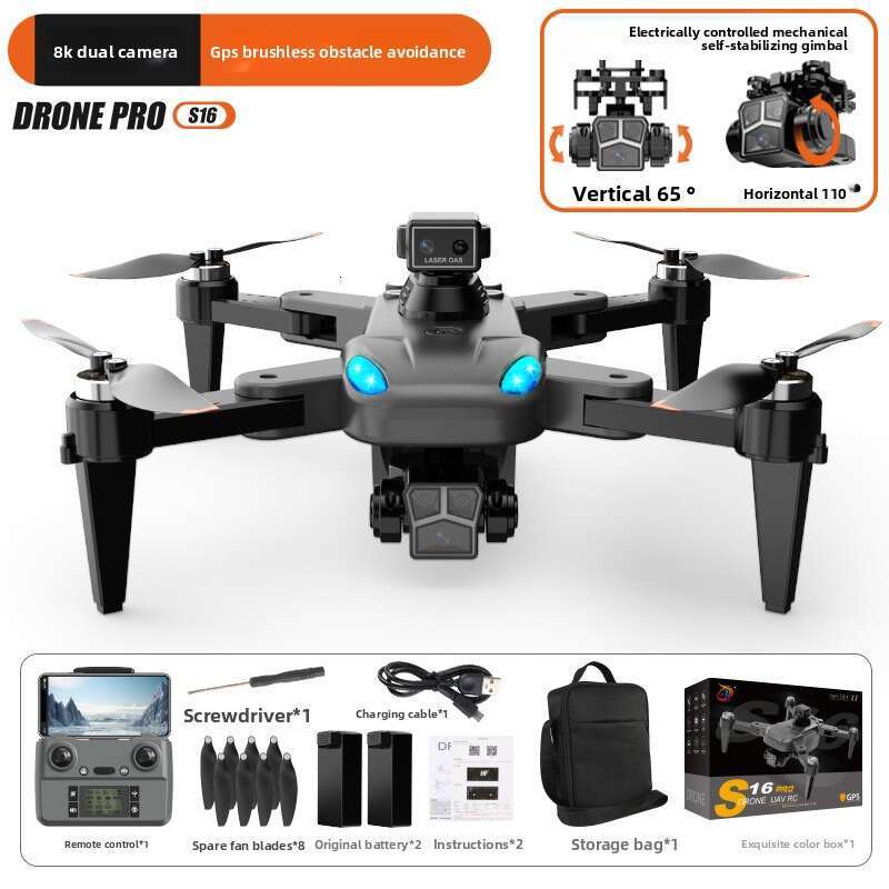 S16 Gimbal Aerial Photography Drone GPS Automatic Return Remote Control Aircraft Quadcopter Toy