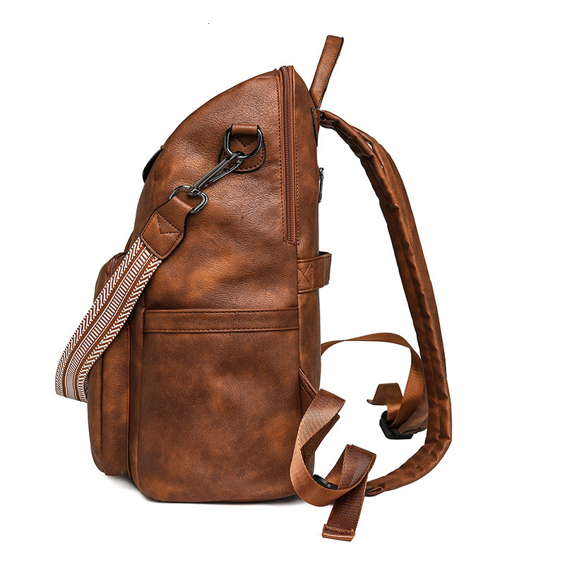 Pu Leather Diaper Bag Backpack Waterproof Bag for Stroller Baby Mummy Bags PU Nappy Bag Large Capacity Bottle bag 250305