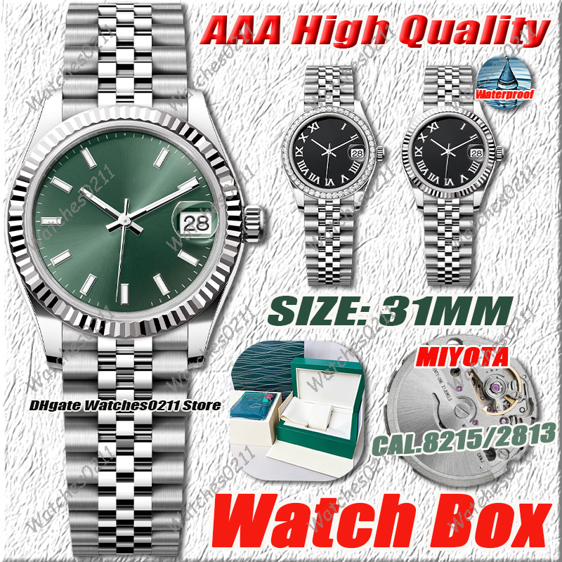 Luxury Mens Watch Designer Watches Men High Quality AAA 31MM 2813 MIYOTA 8215 Movement Mechanical Automatic Watch Sapphire Luminous Stainless Steel Unisex Watches