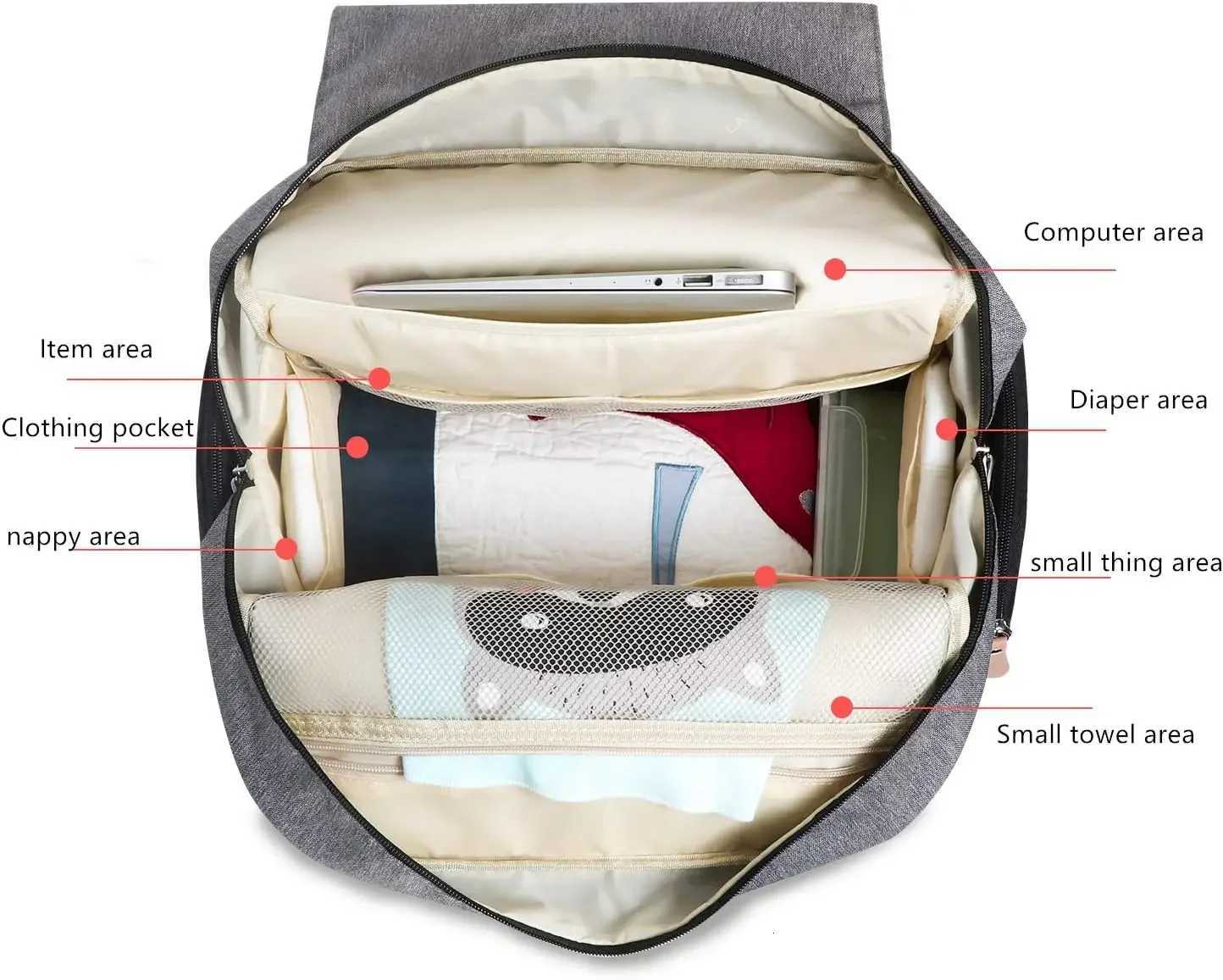 Mummy Diaper Bag Backpack Durable Materni Baby Nappy Casual Shoulder Bags Travel Hiking Outdoor PackXJ250928