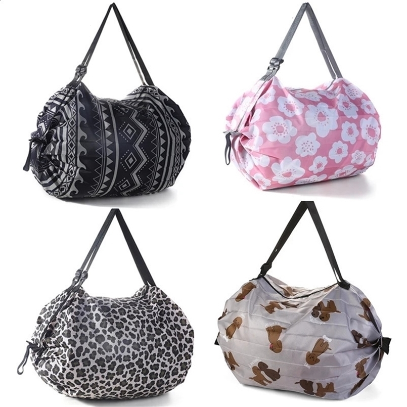 Foldable Shopping Bag for Women Crossbody Nylon Handbag Ultra Lightweight Tote Bags Large Capacity Travel Beach Storage Pack 240819ZYl