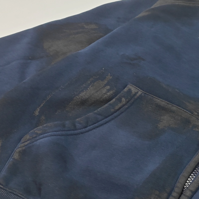 Distressed Printed Zip-Up Hoodie - Spring & Autumn American Retro Casual Jacket, Unisex, Customizable Pattern-03002