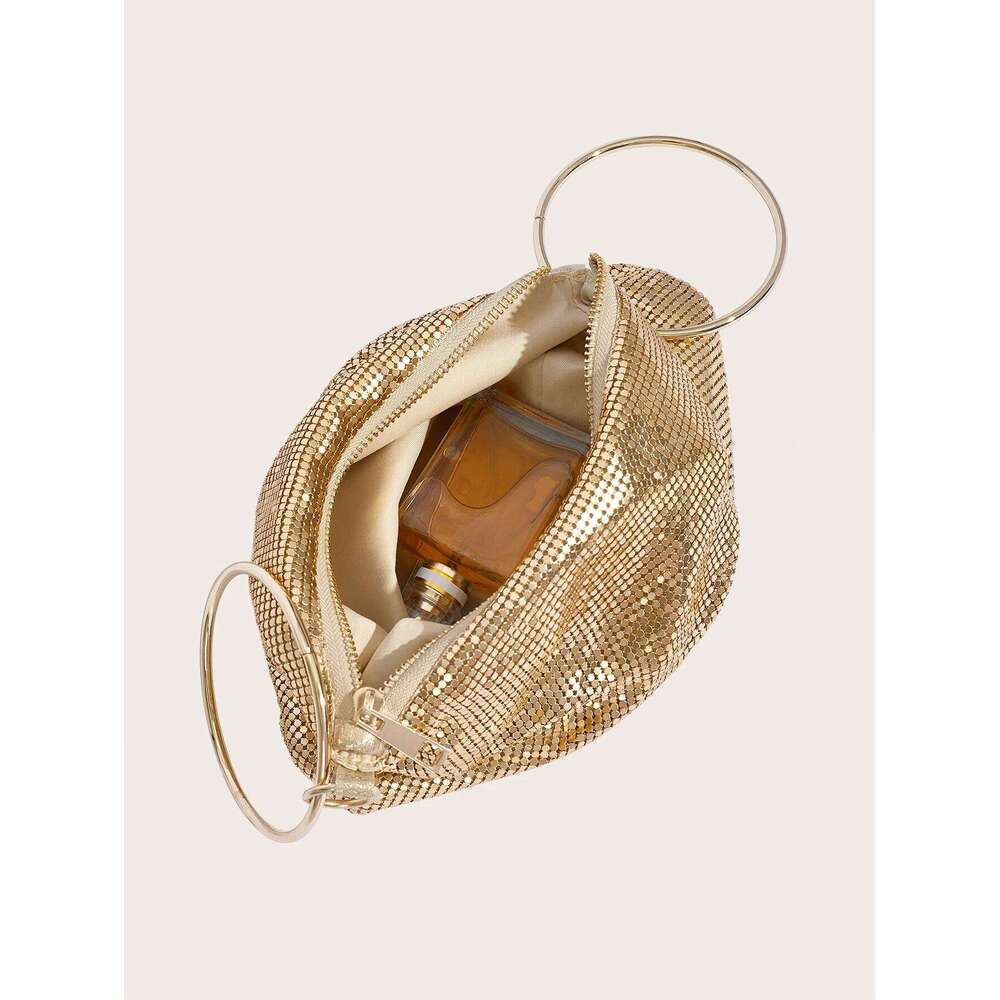 Designer Bags Fashion Evening Party Handbag For Women Large Capacity Gold Bag Aluminum Sheet Purse Hot Selling