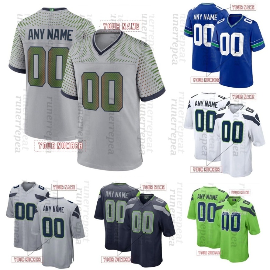 Shxinet Custom Football 2025 Rivalries Jersey Cooper Kupp Darnold Smith-Njigba Walker III Love Embroidered Letter Number Design Polyester