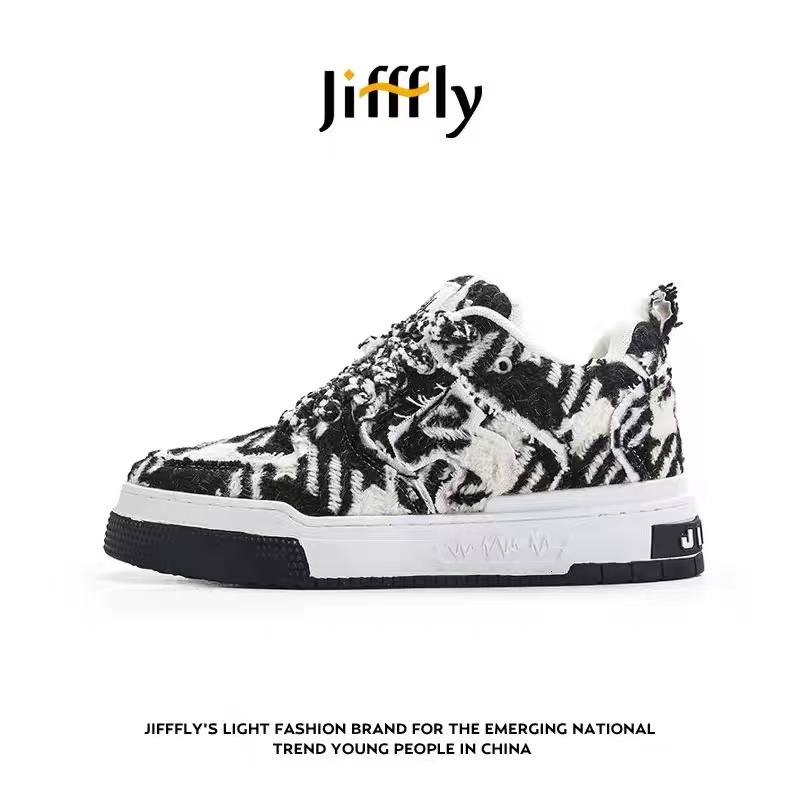 Jifffly Designer Men's Sneakers 2025 New Black And White Luxury Sneakers Fashionable And Trendy Sneakers Panda Versatile Women's Pair Casual