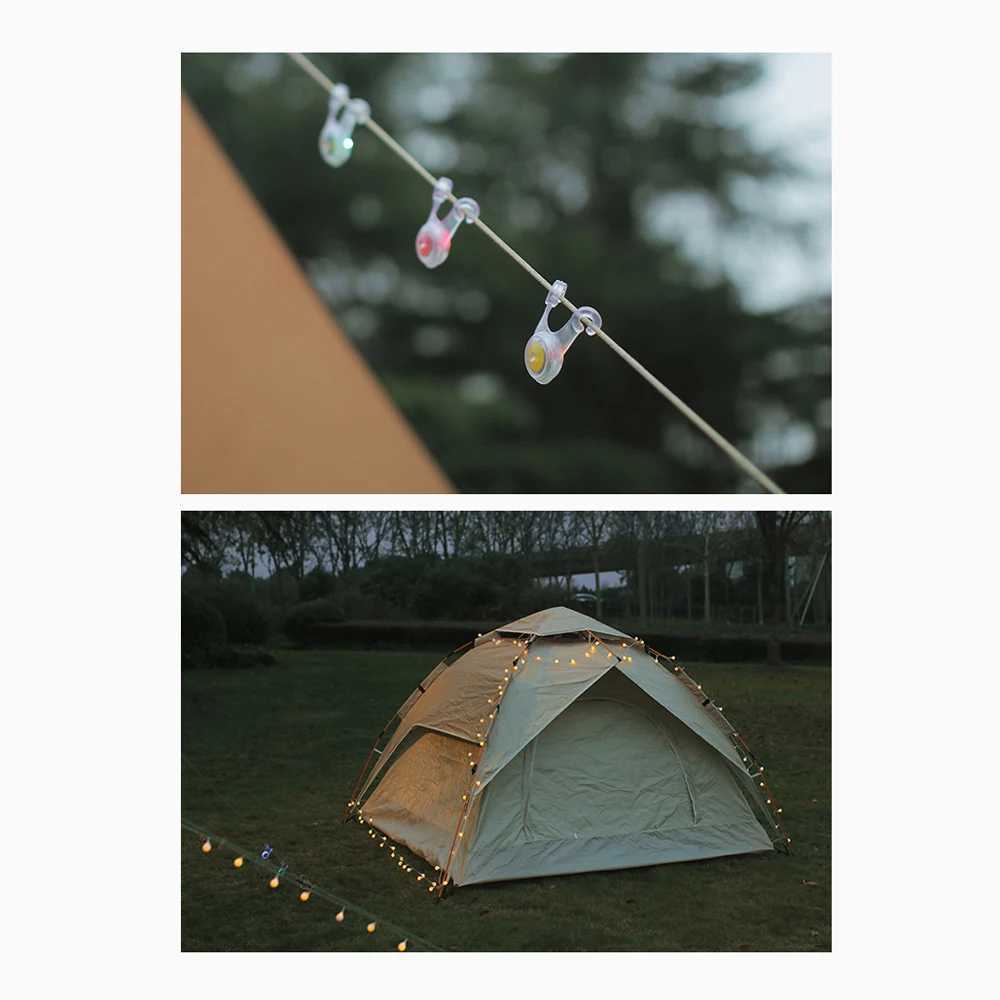 10pcs Tent String Light Tent String Light Guard Rope Hangings Lights Outdoor Camping Ambient Light IPX4 Waterproof C250928