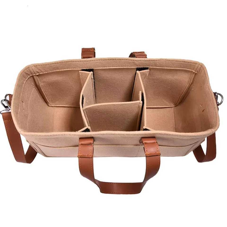 Baby Felt Storage Nursery Organizer Basket Infant Diaper Bag with Handle Caddy Changing Nappy Kids Storage Carrier Large PocketXJ250928