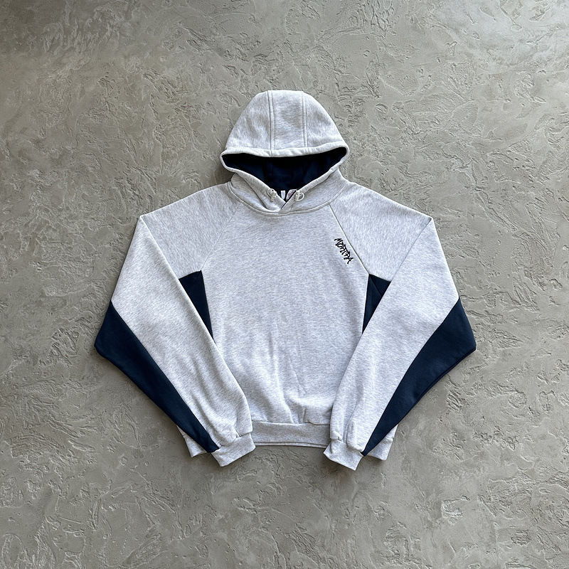 Men's Hoodies Mertra Luxurious Design New Version High-quality Cotton Patchwork Checkered Sportswear Set Blue Hoodie Jacket Hooded Windbreaker Hi