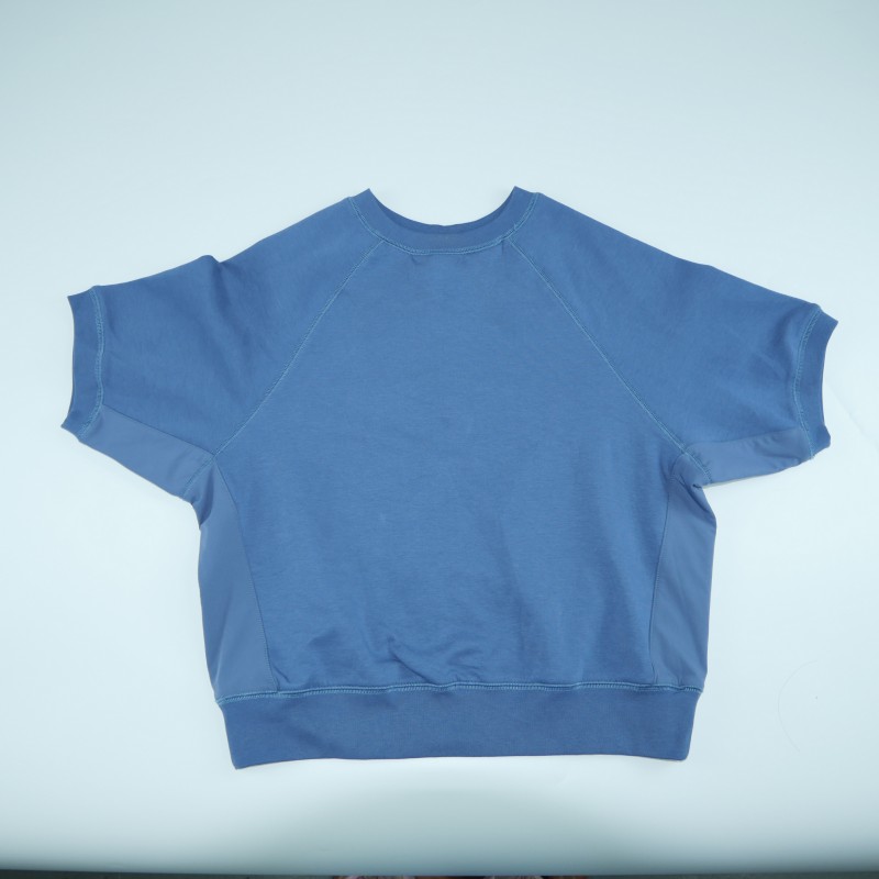 Men's American Retro Minimalist Solid Short-Sleeve Tee - Summer Casual Versatile Cotton Batwing Sleeve Top, Customizable Pattern-01014