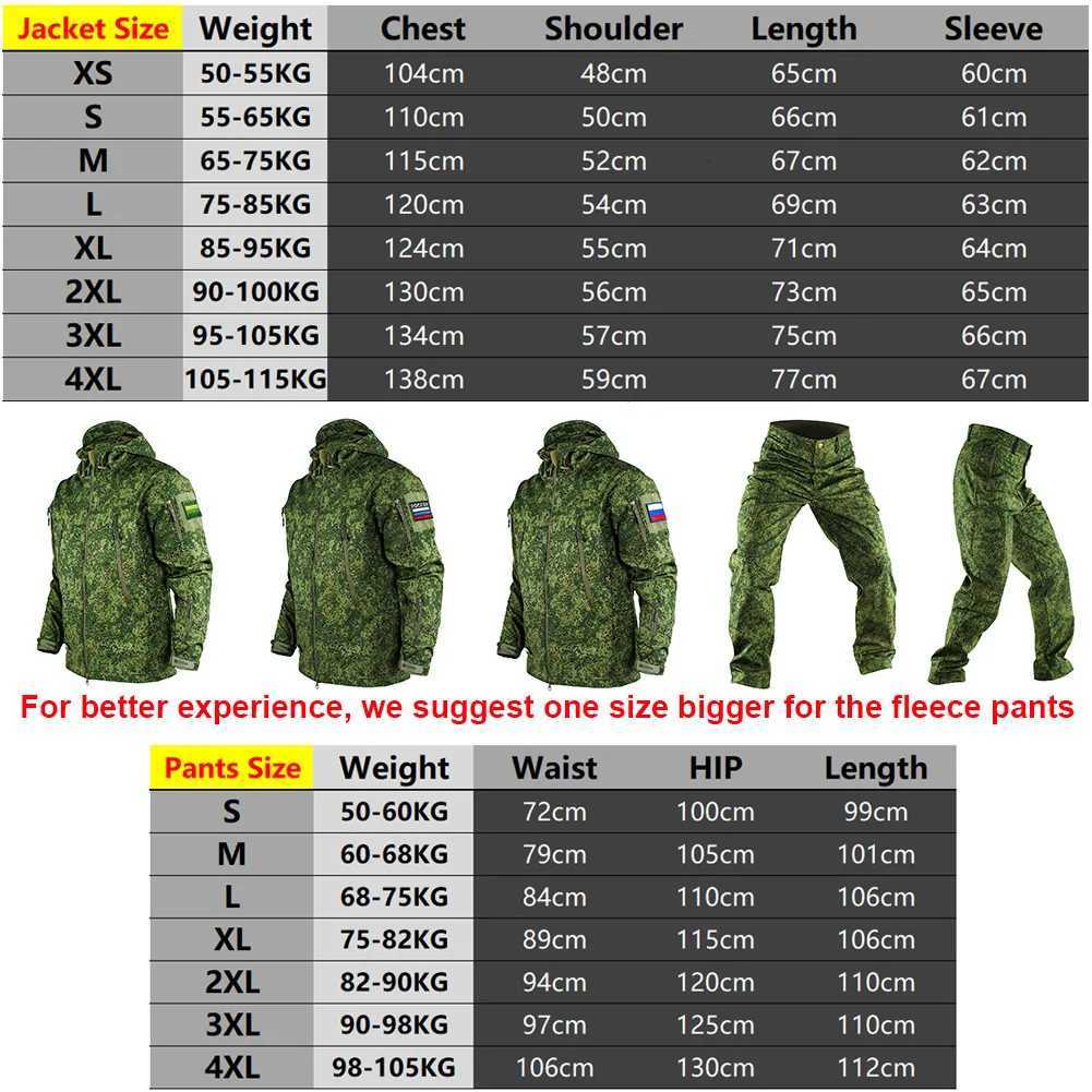 Tactical Uniform Equipment Camouflage Outdoor Winter Suit Husband Fleece Softshe Warm Windproof W250928
