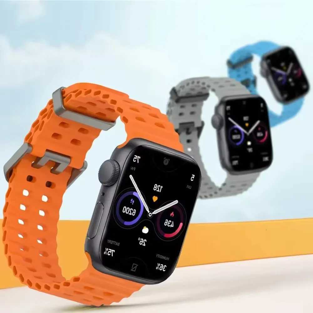 Ocean Silicone Strap for Apple Watch Band Ultra 321 49mm Series 11 10 46mm Comfortable Band IWatch 9 8 7 6 5 4 SE3 45mm 44mm W250928