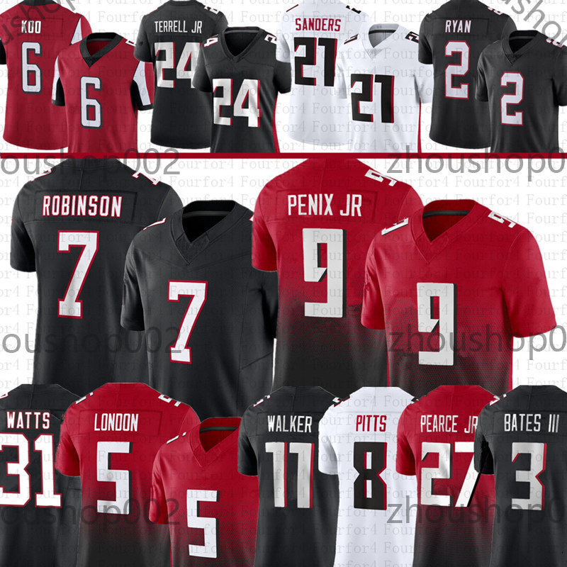 Bijan Robinson Jalon Walker Michael Penix Jr Football Jersey Drake London Kyle Pitts James Pearce Michael Vick Younghoe Koo Jessie Bates Darnell Mooney Kirk Cousins