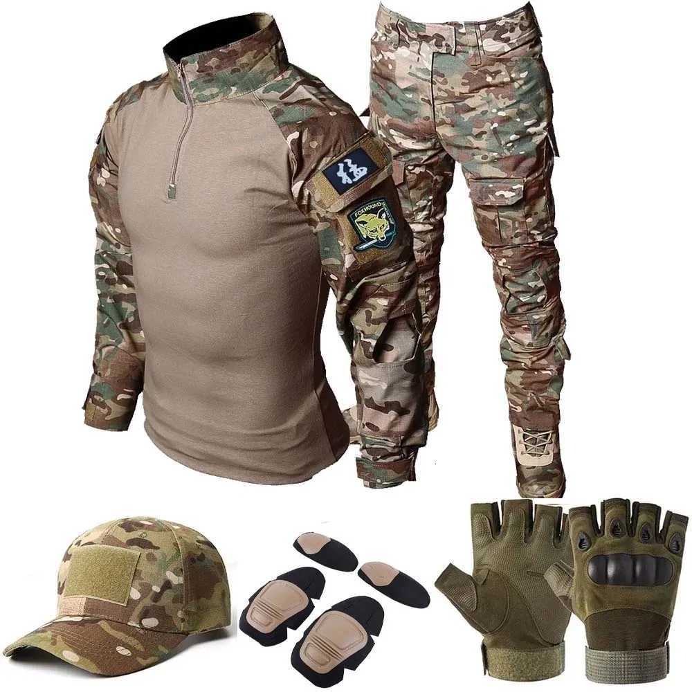MC Tactical Suits Combat Uniform US Trainning Hunting Clothes Shirts Cargo Pants Mens Paintball Tactic Army Sets Wear Resistant W250928