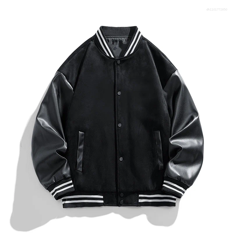 Men's Jackets Premium Varsity Leather Wool Jacket Baseball College Bomber High Street Sleeves Coat