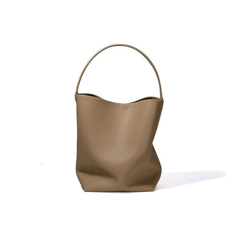 Women's Leather Armpit Women's Large Capacity Shoulder Tote Top Layer Cowhide Commuter High-End Sense Bucket Bag Suotong0912 250912 Suotong2