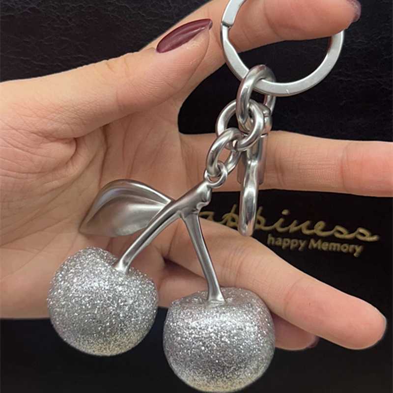 Luxury Two Types Different Styles Crystal Cherry Charm Pendant For Handbag Womens Keychain Accessory Christmas Gift Y250929as