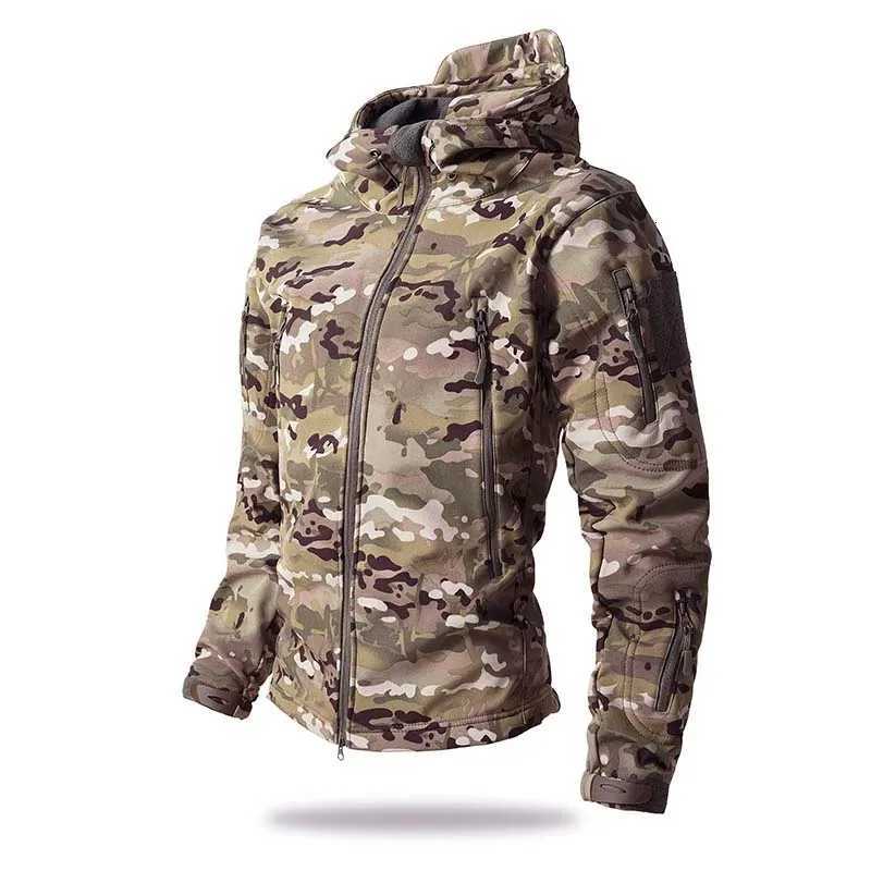 Men Military Jackets Tactical SharkSkin Jacket Army Combat Soft Jackets Hooded Waterproof Windproof Coats Winter Keeping Warm W250928