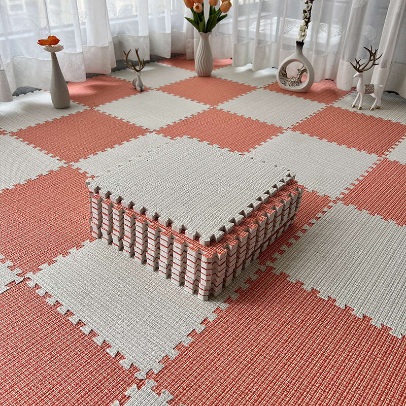 Carpet for Living Room with High-End Feel, Bedroom Bedside Stain-Resistant Small Fragrance Style Spliced Foam Mat, Easy to Maintain and Customizable H