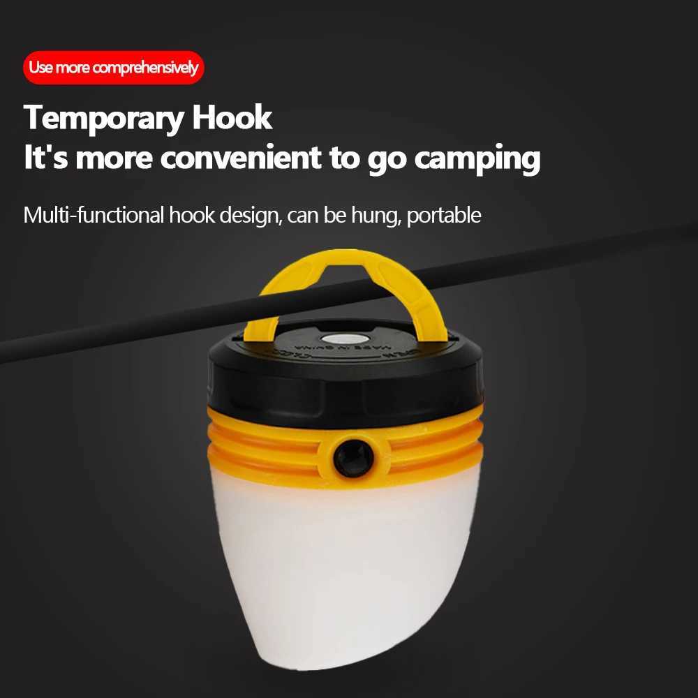 LED Camping Lights Outdoor Tents Lamps with Magnet Base Portable Hanging Light Battery Lamp Emergency Lantern Camping Supplies C250928