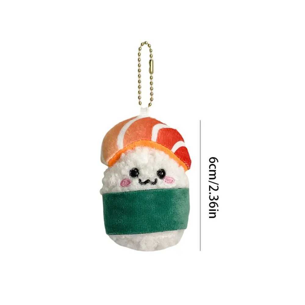 Fashion Kawaii Salmon Keychain Cartoon Japanese Style Sushi Bag Pendant Soft Plush Stuffed Rice Plush Keyring Hanging AccessoryXJ250928