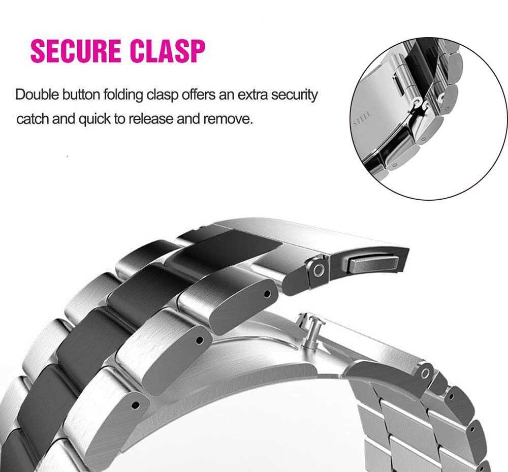 18mm 22mm 20mm Watch Band For Samsung Galaxy Watch 76543 40mm 44mm S3 Active2 Huawei Watch GT4 GT3 Gt2e Stainless Steel Band W250928