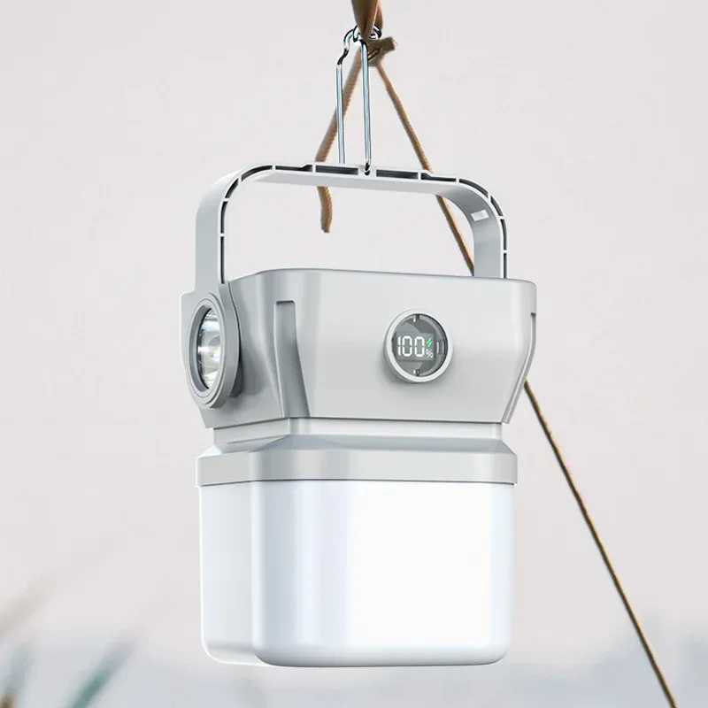 Portable Led Camping Flashlight Rechargeable Led Camping Solar Rechargeable Lantern Waterproof Outdoor Supplies Lightweight Tent C250928