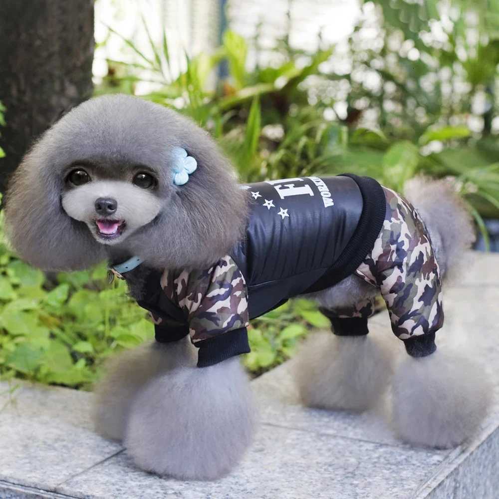 S to 2XL Large Dog et Winter Warm Dog Clothes for Small Dogs Thicken Puppy Jumpsuit Camouflage FBI Big Dog Coat Pet Customes X250928