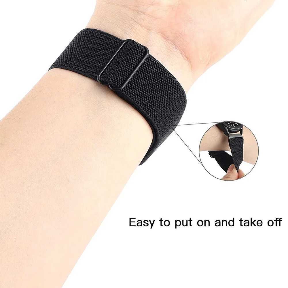 20mm 22mm Elastic Nylon Loop Strap for Samsung Galaxy Watch 4 5 6 7 4044mm Pro Calssic 4246mm Band Huawei Gt23 Amazfit Gts24 W250928