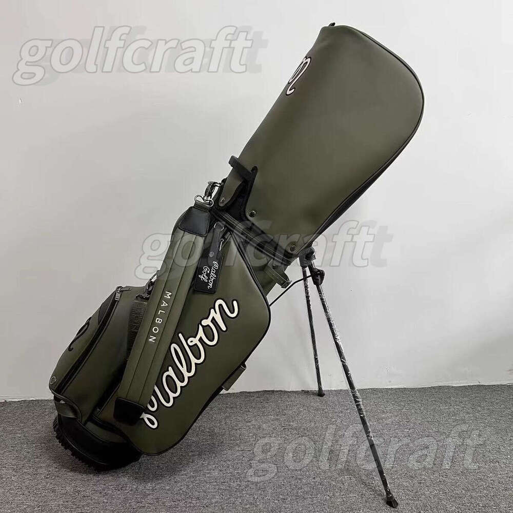 Golf bag Malbns stand bag (male and female version) 2025 new style designer bag fashion PU waterproof 5 hole with cover real photo with cover balancebase0200