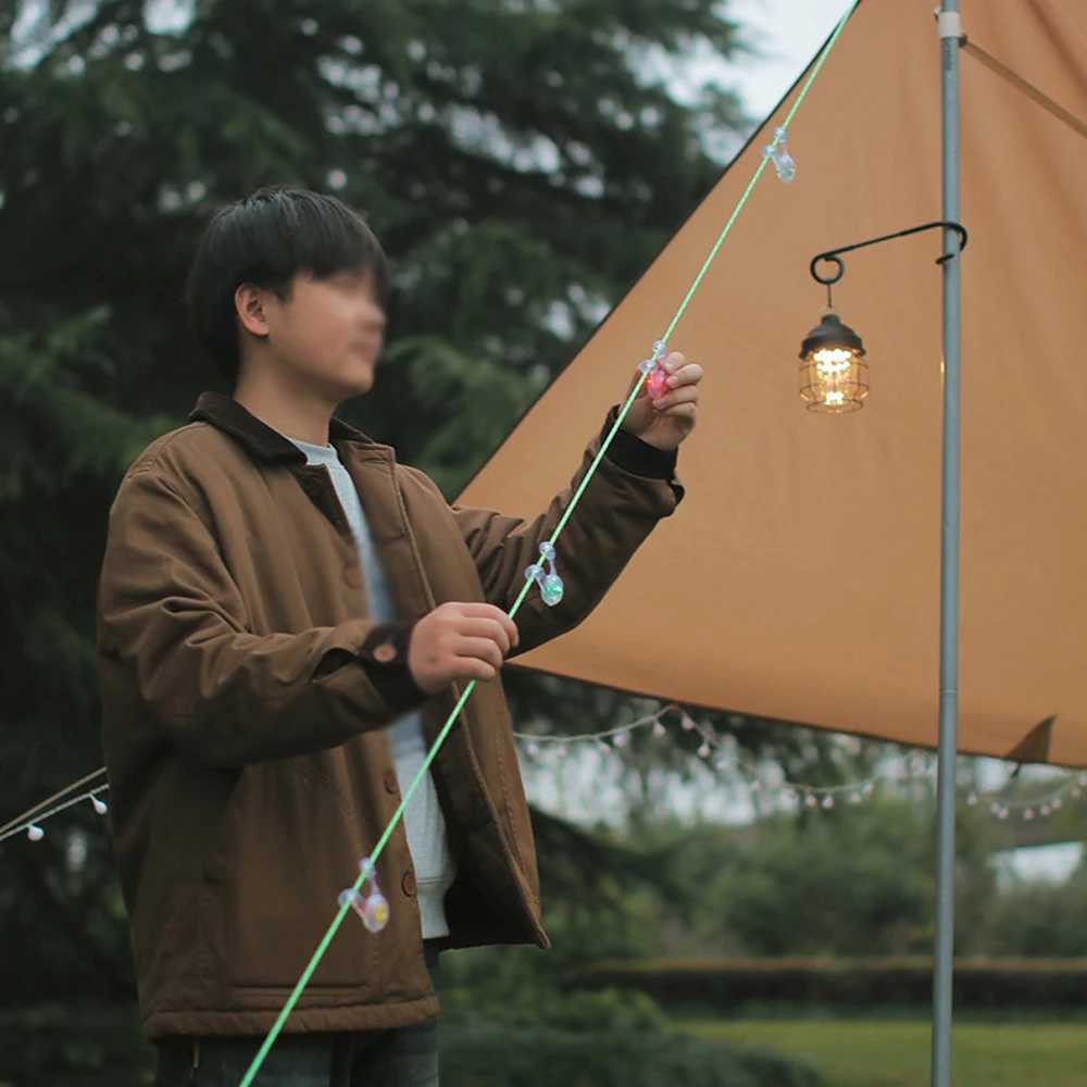 10pcs Tent String Light Tent String Light Guard Rope Hangings Lights Outdoor Camping Ambient Light IPX4 Waterproof C250928