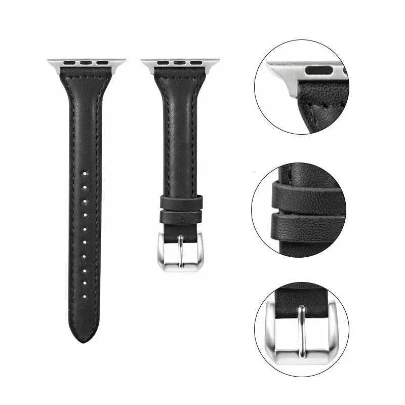 Slim Leather Strap For Apple Watch Band 41mm 40mm 38mm 49mm 46mm 42mm 44mm Bracelet loop apple watch 8 45mm 10 46mm 97se34 6 W250928