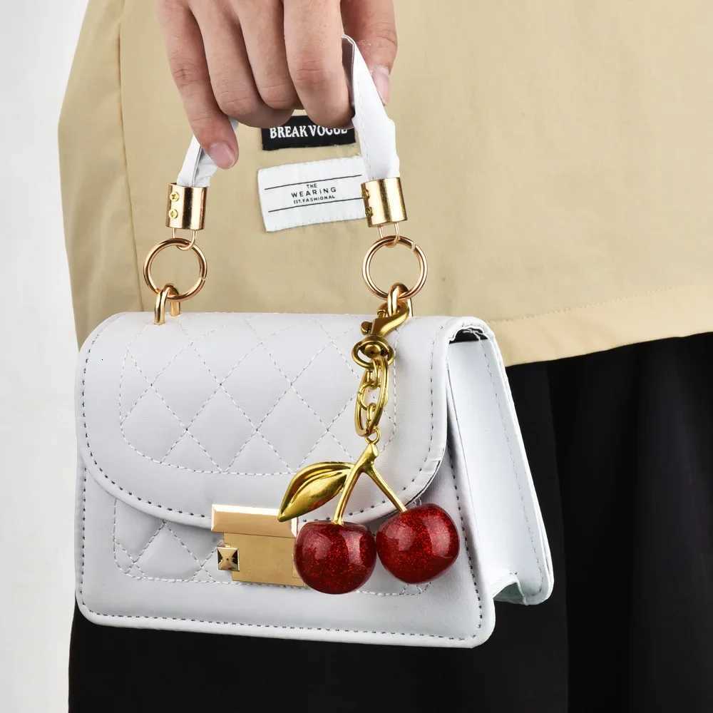 Luxury Hotselling multicolor cherry lock rings fashionable and personalized bags fruit pendants accessories and ornaments Y250929as