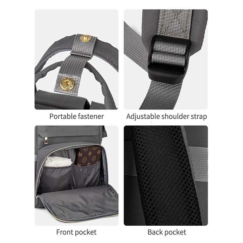 Fashion Baby Diaper Backpack for Mom Waterpoof Large Capaci Materni Bags Travel Baby Stroller Bag Organizer MotherKidsXJ250928