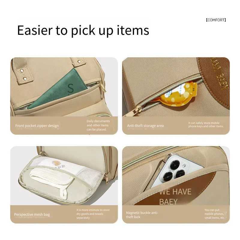 Large Capaci Fashion Mommy Bag Materni Nappy Diaper Bags Travel Backpack Nursing Bag for Baby Care Womens BagXJ250928