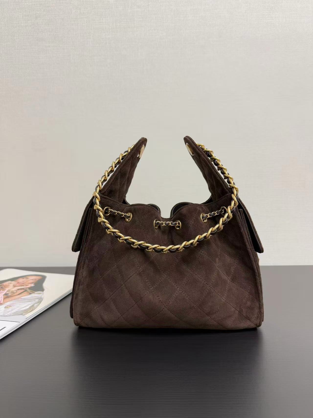 designer bag Mirror Quality Caviar Calfskin hobo Chain Sling Bag Women Single Shoulder Crossbody Bags Mini Earphone Pocket Real Leather Designer Handbags 5293 2025