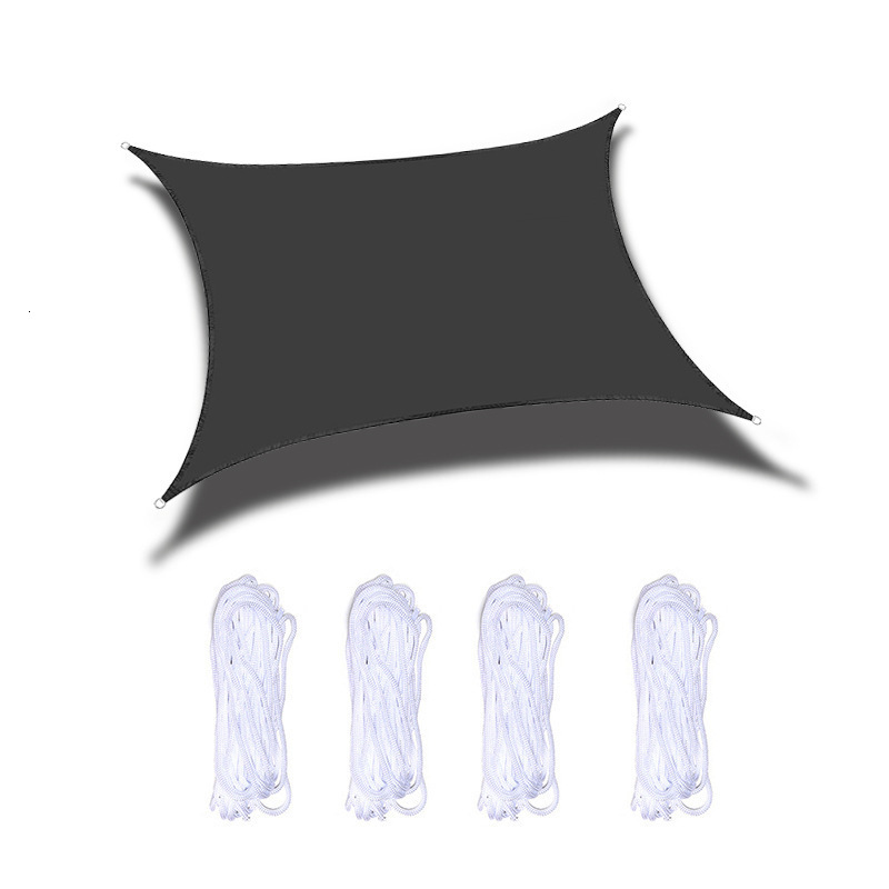 Dwe74 Beige Sun Shade Sail Rectangle Square Triangle Canopy Awning Cloth UV Block Heavy Duty Commercial Graden Outdoor Patio Tarp 250521