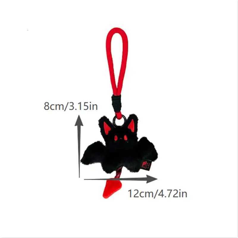 Cute Halloween Bat Little Devil Plush Doll Toy Keychain Lanyard Bag Pendant Backpack Hanging Ornament Keyring Girl Birthday GiftXJ250928