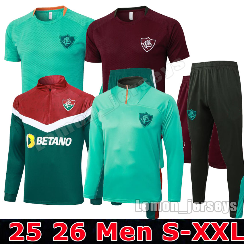 2025 2026 Fluminense Men's soccer training 25 26 Fluminense Short Sleeve Half-zipper long sleeve survetement foot chandal football tracksuit soccer jerseys Top