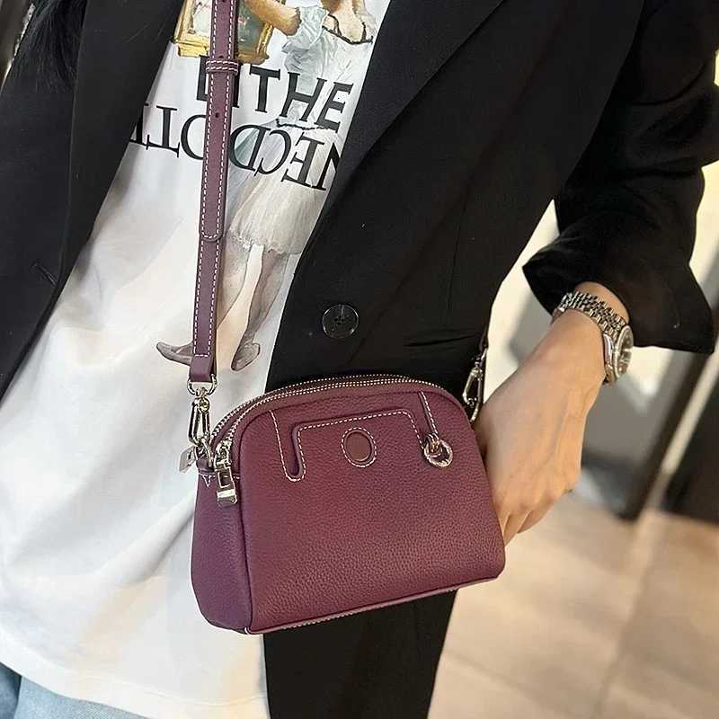 Ladies Commute Soft Retro Cowhide Handbags Womens Natural Cow Leather Shoulder Bag Female Fashion Luxury Design Crossbody Bags Z250928