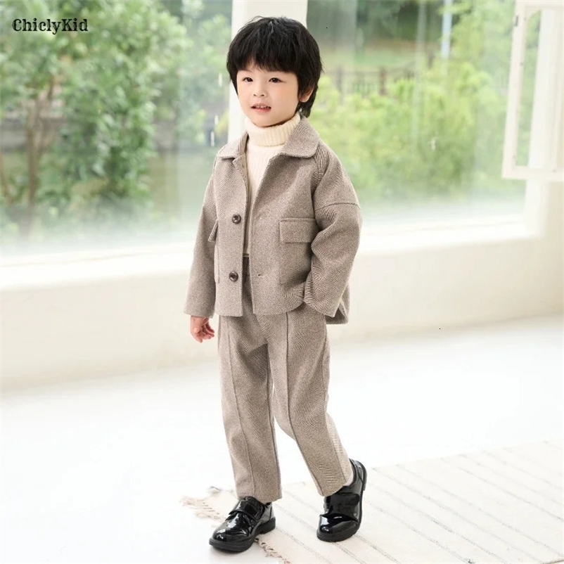 Boys winter autumn thick casual jacket Trouser childrens casual set childrens warm clothing set childrens cosmetics set 241203bj