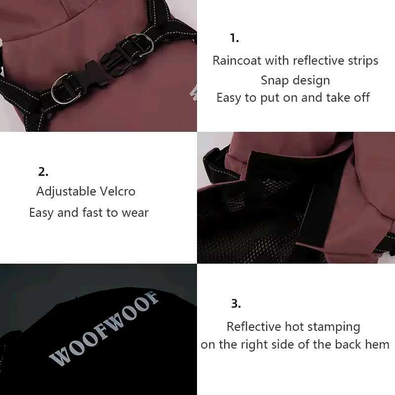 Teddy Pomeranian Raincoat Pet Outdoor With Reflective Strap Raincoat Small Medium Dogs Hoodie Rain Clothes Accessories X250928