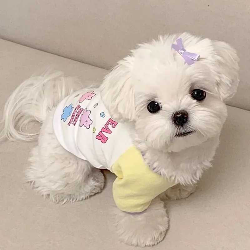 Animal Print Dog Tshirt Summer Thin Maltese Vest Teddy Cartoon Pullover Bichon Frise AntiShedding Clothes Cool Pet Tshirt X250928
