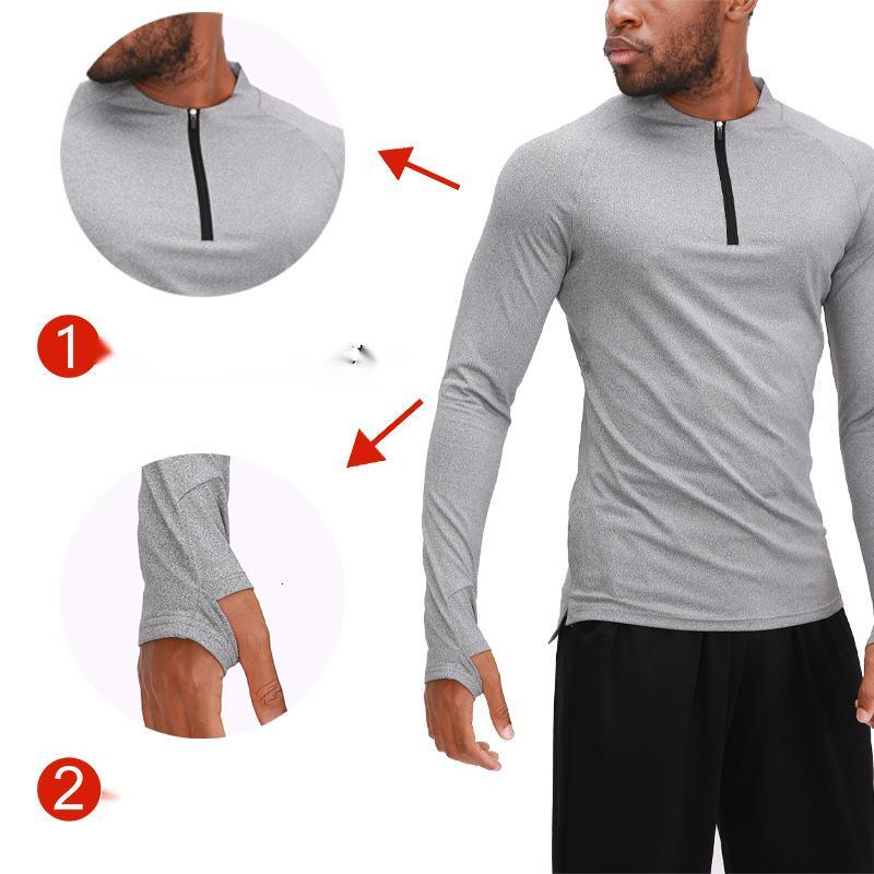Fitness clothing for men, long-sleeve, quick-dry, breathable, outdoor running compression basketball sports compression shirt, men's sportswear